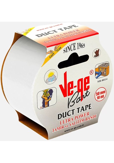 Vege Duct Tamir Bandı Beyaz 50mmx10 Mt