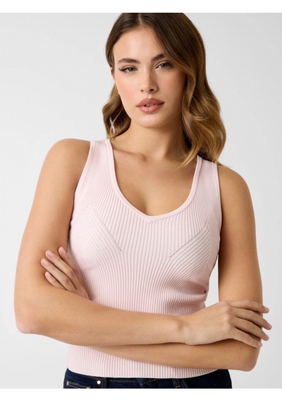Guess Kolsuz V Yaka Stella Atlet Triko Kadın Pembe Triko W6rr36z0132-a627 Pembe