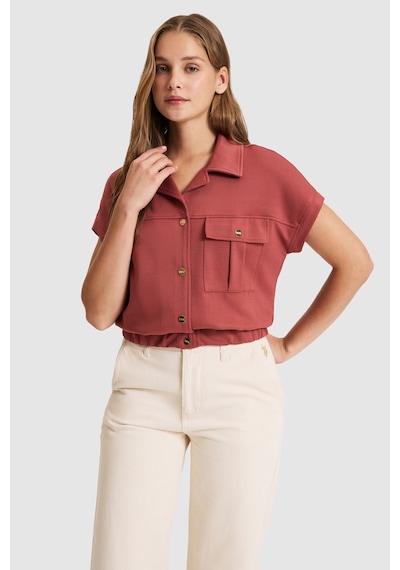 U.s. Polo Assn. Kadın Vişne Gömlek Örme 50325372-vr223
