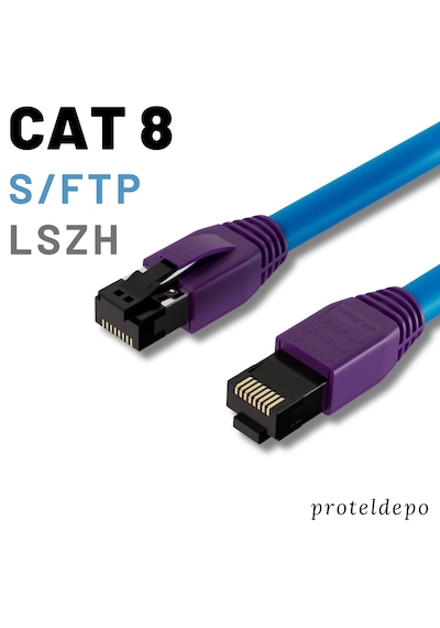 Irenıs Cat8 S/ftp Lszh Ethernet Patch Kablo 1,50 Metre 1,5 Metre