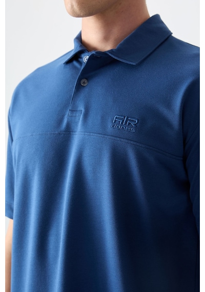 Air Jones Tommy Life Parlament Pamuklu Kalın Yumuşak Dokulu Polo Yaka Oversize Fit Basic Erkek T- Shirt - 88382 Parlament