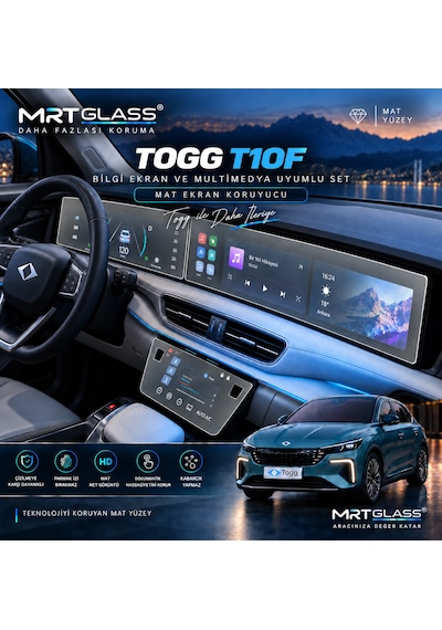 Togg T10f Uyumlu Mat Nano Ekran Koruyucu Seti - 9h Esnek Ekran Koruyucu