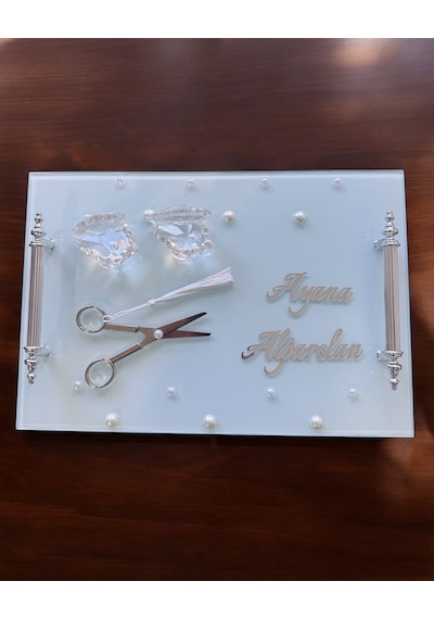 Bonding Gümüş Beyaz Nişan Tepsisi Beyaz Beyaz