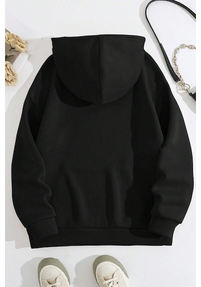 Uyguntarz Unisex California Baskılı Sweatshirt siyah