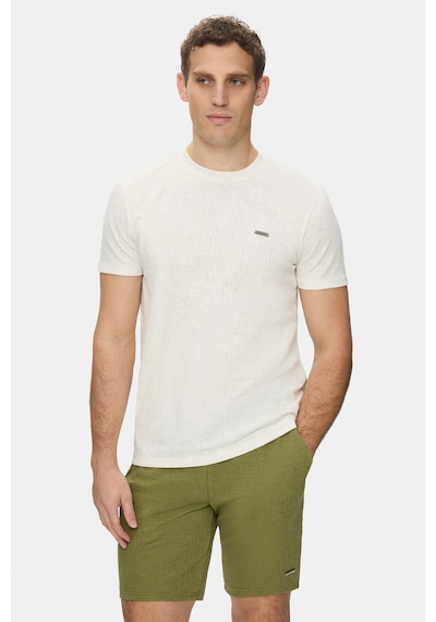 Taylor Kemik Rengi Bisiklet Yaka Krinkıl Hafif Kumaş Metal Logolu Standard Fit Erkek Tshirt Kemik Rengi Taylor Kemik Rengi Bisiklet Yaka Krinkıl Hafif Kumaş Metal Logolu Standard Fit Erkek Tshirt Kemik Rengi