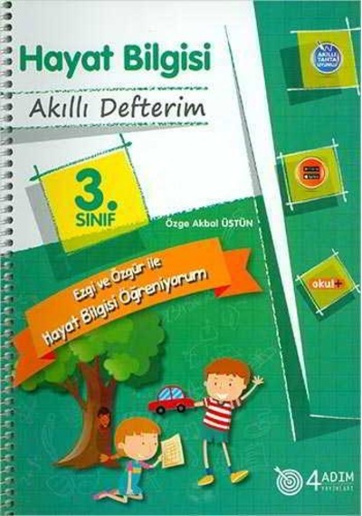 4 Adım 3.Sınıf Hayat Bilgisi Akıllı Defterim