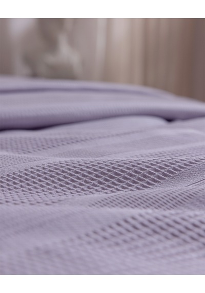 Mathilda King Size Pamuklu Ecocell Düz Pike - Lila 8684427307793 Çok Renkli