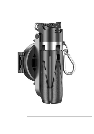 P15 Mini C Magesafe Uyumlu Selfie Çubuğu Tripod Bluetooth Uzaktan Kumandalı 360' Dönebilen Çok Amaçlı Tripod Siyah