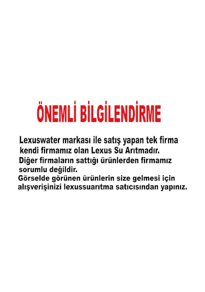 Lexus Water Su Arıtma Cihazı 3 Yollu Musluk Kuğu Boru Arıtmalı Eviye Batarya