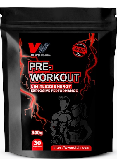 Wwp Pre-workout Limitless Energy, Sınırsız Enerji & Performans - 300g Yeşil Elma Aromalı Yeşil Elma