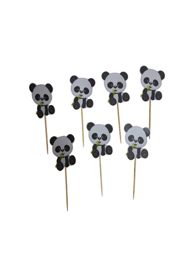 Panda Temalı Doğum Günü Kürdanı 15 Li