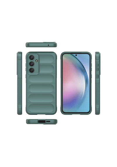 Galaxy Uyumlu A55 Kılıf Kamera Korumalı Esnek Silikon Parmak Şeritli Pazarplus Lacivert