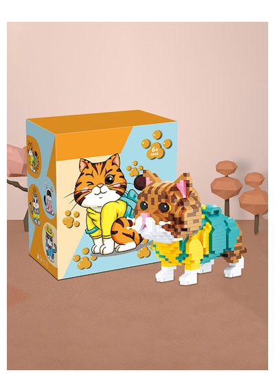 Blok Kedi Figürleri - Kahverengi 846 Parça Blok Kedi Figürleri - Kahverengi 846 Parça