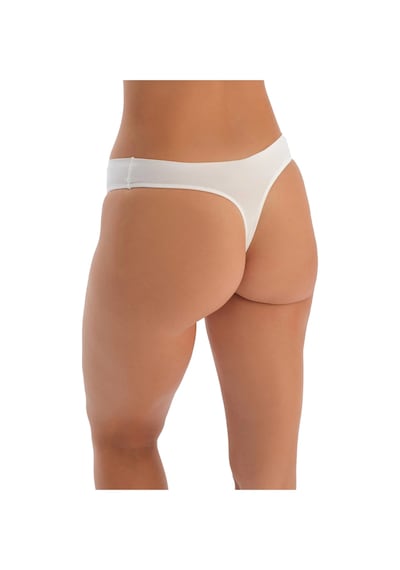 Kadın Pamuklu Basic Tanga Külot, 2'li Paket, Beyaz-siyah Beyaz - Siyah