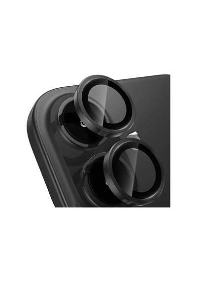 Apple iPhone Uyumlu 16 Zore Mikro Kamera Lens Koruyucu Siyah
