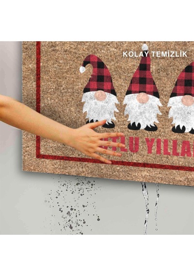 Dekoratif Kapı Önü Paspası - Kaymaz Taban 47 Çok Renkli