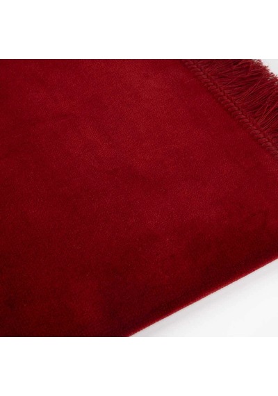 Kadife Velur Seccade Düz Renk 70x110 Cm. Bordo