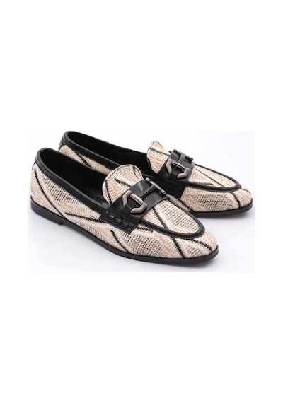 Dgn 6370 Kadin Metal Aksesuarli Babet 6370-424-R1534 Siyah