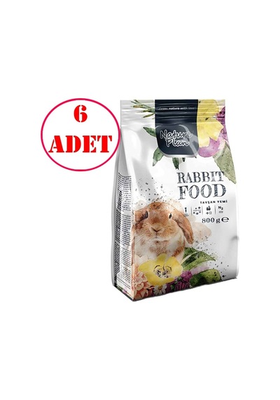 Nature Plan Premium Tavşan Yemi 800 Gr 6 Ad