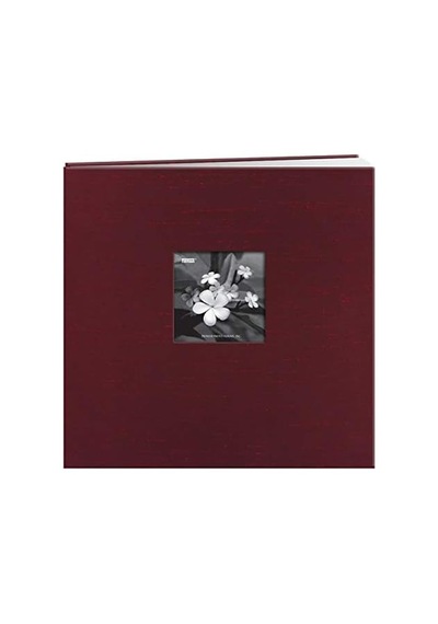 İpek Kumaş Çerçeve Front Memory Kitap, Cranberry Red, 30,5 X 30,5 Cm