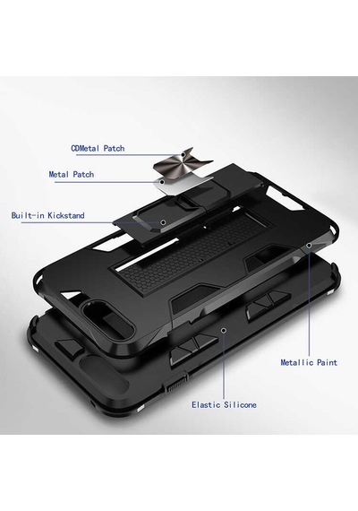 Apple Uyumlu iPhone 7 Plus Kılıf Zore Volve Kapak Gri
