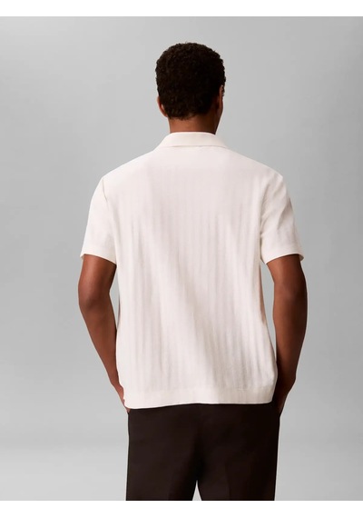 Calvin Klein Ss Easy Vertıcal Str, Yas Krem Erkek Polo