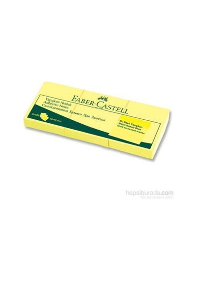 Faber-Castell Yapışkan Notluk 50X40 3Lü Sarı /