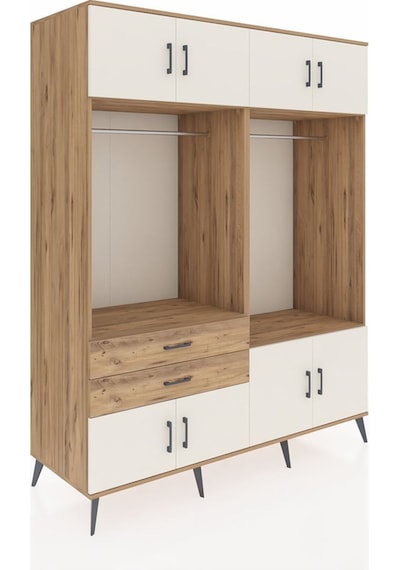 Kronos Gardrop 7 Raflı 2 Çekmeceli 2 Askılı 176x59x221 Çam-aytaşı/çam Aytaşı/çam Kronos Gardrop 7 Raflı 2 Çekmeceli 2 Askılı 176x59x221 Çam-aytaşı/çam Aytaşı/çam