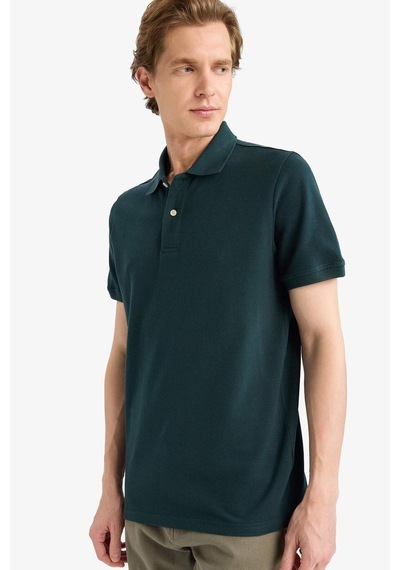 Defacto %100 Pamuk Polo Tişört E9504ax26spgn465 Yeşil-gn465