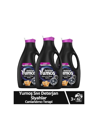 Yumoş Sıvı Bakım Çamaşır Deterjanı Siyah Ve Koyu Renkli Giysiler 2950 ML