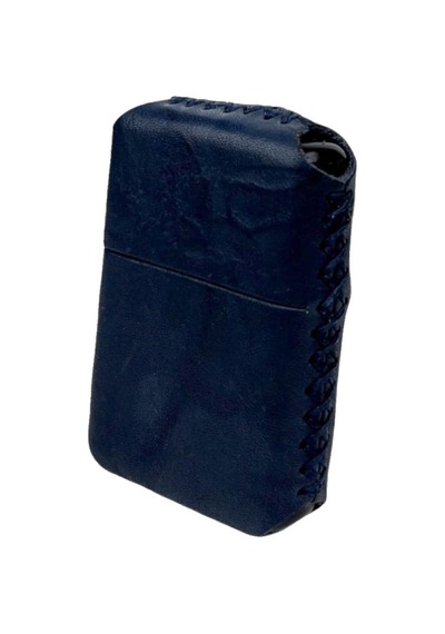 Handmade El Yapımı Hakiki Deri Zippo Modeli Çakmak Lacivert