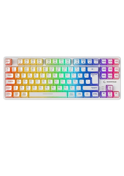 Zephyra Tkl Rgb Beyaz Sessiz Türkçe Q Gaming Klavye Keyboard Oyuncu Klavyesi Kompakt Profesyonel