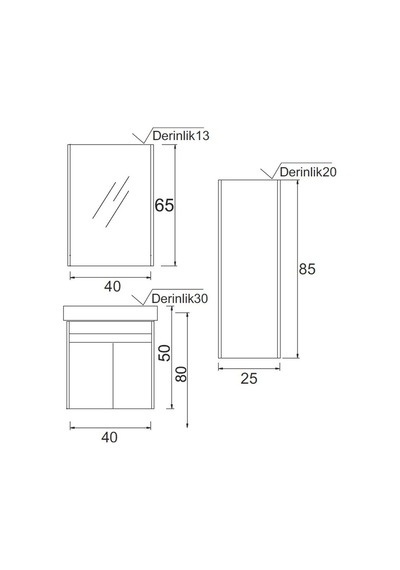 Denko Natalia 40 Cm Mdf Kül Gri Banyo Dolabı Takımı + Boy Dolabı Gri Denko Natalia 40 Cm Mdf Kül Gri Banyo Dolabı Takımı + Boy Dolabı Gri