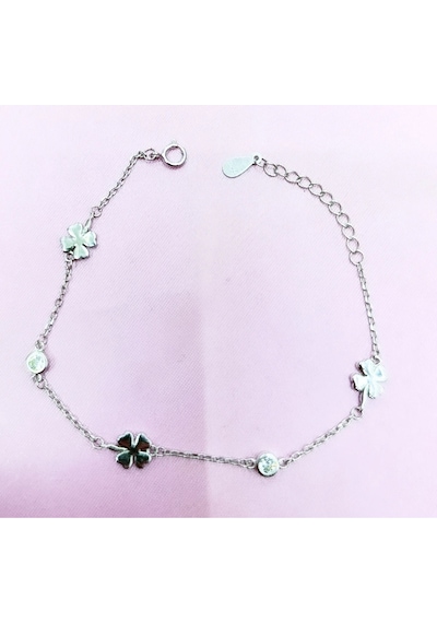 Oriental Kuyumculuk Jewellery Yonca Gümüş Bileklik Gri
