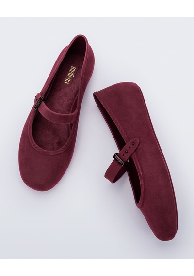 Melissa Soft Ballerina Velvet Kız Çocuk Ayakkabı 35941 Kırmızı