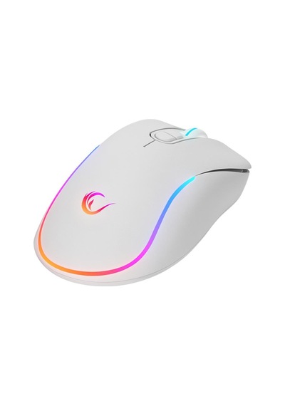 Rampage Km-r57 Seraphic Beyaz Rgb Klavye , 12800 Dpı Mouse + 30 25cm Mousepad Gaming 3lü Set Optik