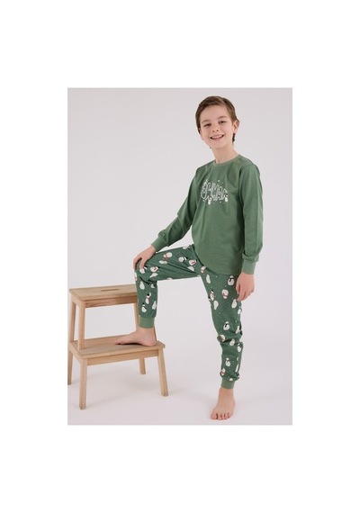 Rolypoly Erkek Çocuk Yeşil Pijama Takımı Yesıl/4-5yas Lacivert