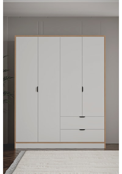 Sarmobi Arden 4 Kapaklı 2 Çekmeceli Dolap 54nar100107krkr Beyaz