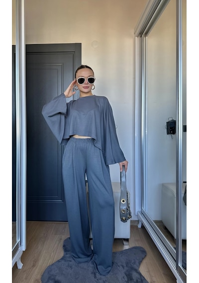 Keymoda Kadın Panço Takım Antrasit Antrasit Keymoda Kadın Panço Takım Antrasit Antrasit