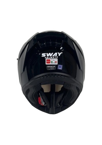Kask Sway Sw 869 Parlak Black Siyah Camlı Parlak Siyah