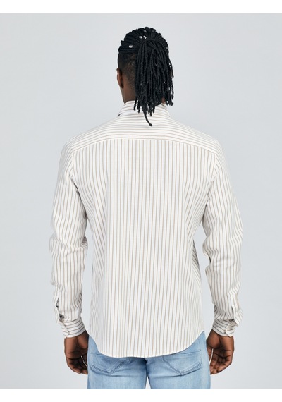 2027027 Erkek Shırt Long Sleeve Bej