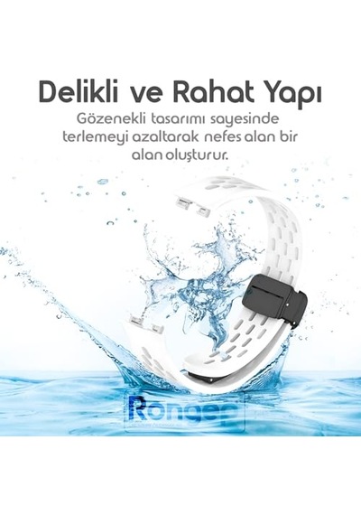 10-9-8 İle Uyumlu Delikli Tasarım Air Loop Silikon Kordon Manyetik Toka Mekanizmalı Nefes Alabilirlik Sağlayan Deform