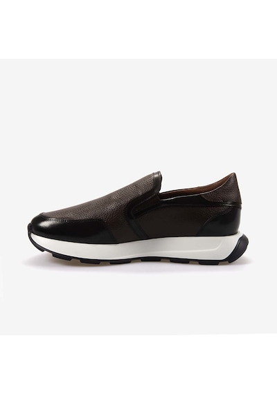 Mocassini Gold Hakiki Deri Erkek Spor & Sneaker Ayakkabı 73702 Siyah-kahve Geyik