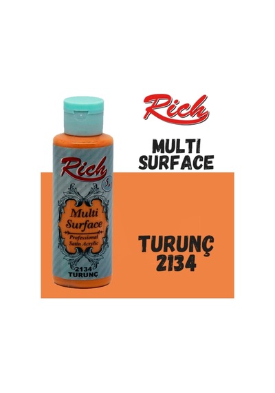 Multisurface - Profesyonel Satin Akrilik - 120 Cc Turunç 2134 Turunç 2134