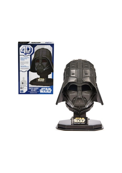4d Build - Star Wars Darth Vader Kaskı - Kaliteli Kartondan Detaylı 3d Model Kiti, 83 Parça, 12 Yaşından İtibaren Star Wars Hayranları İçin