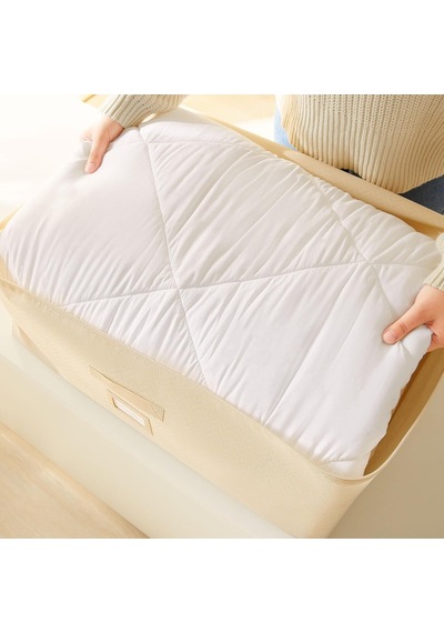 Ocean Home Textile 3'lü Büyük Boy Bej Balıksırtı Baza Altı Hurç Set 62 X 46 X 22 Cm Çok Renkli