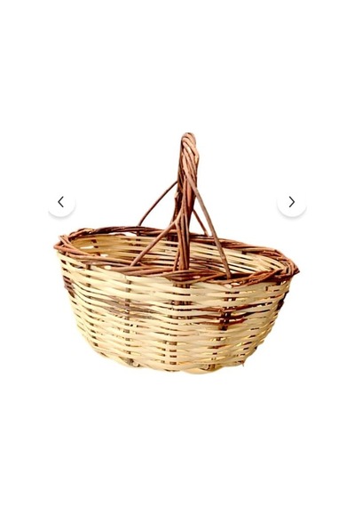 Greenosier Hasır Sepet Doğal El Yapımı 30x22cm