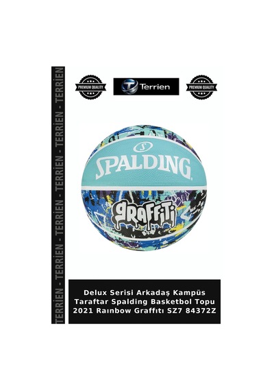 Delux Serisi Arkadaş Kampüs Taraftar Spalding Basketbol Topu 2021 Raınbow Graffıtı Sz7 84372z