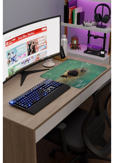 Capybara Kaymaz Dikişli Kauçuk Oyuncu Mousepad V2 - 48x40 Xl Gaming Mouse Pad Fare Altlığı