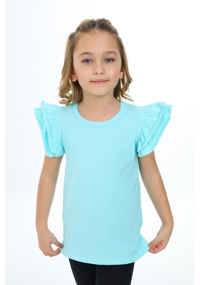Toontoy Kids Toontoy Kız Çocuk Tişört Su Yeşili